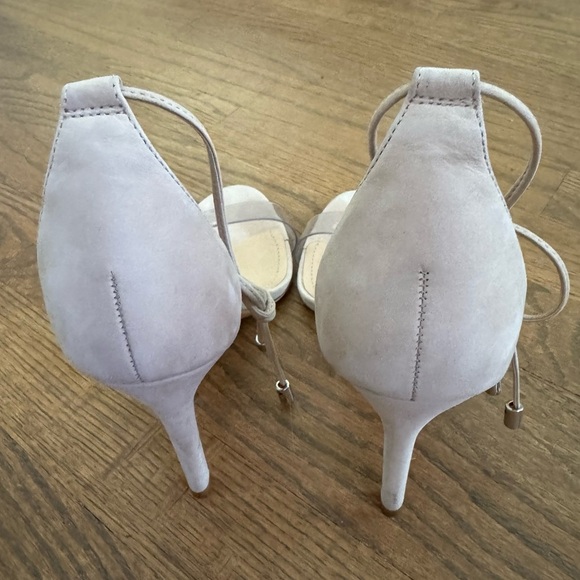 Schutz Josseana Leather Sandals High Heel Ankle Tie Nude Women’s size 8 - Picture 9 of 16